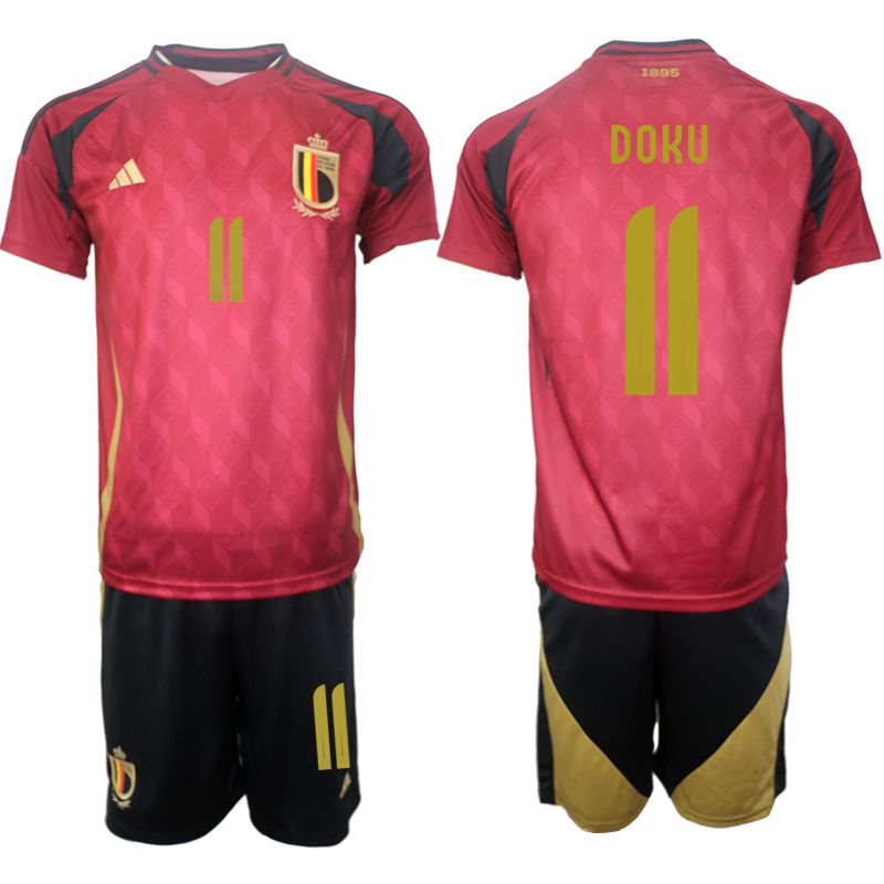 Men 2024-2025 Season Belgium home red #11 Soccer Jersey->->Soccer Country Jersey